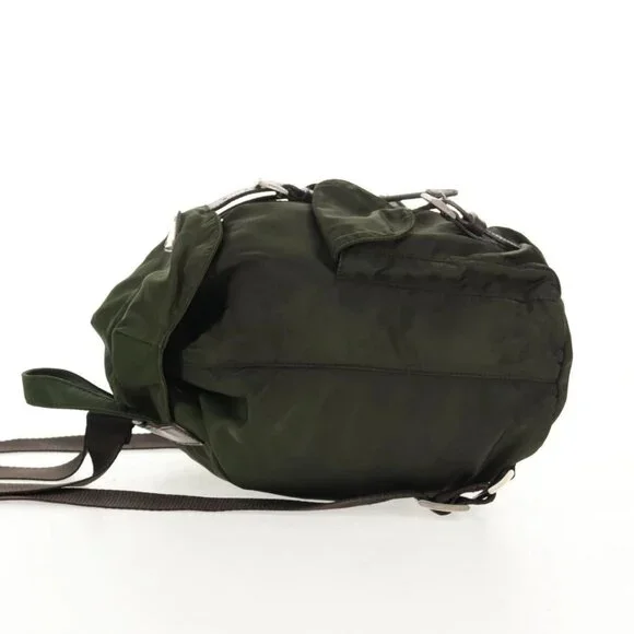 PRADA Backpack Nylon Khaki Silver Auth 143343 display picture 1